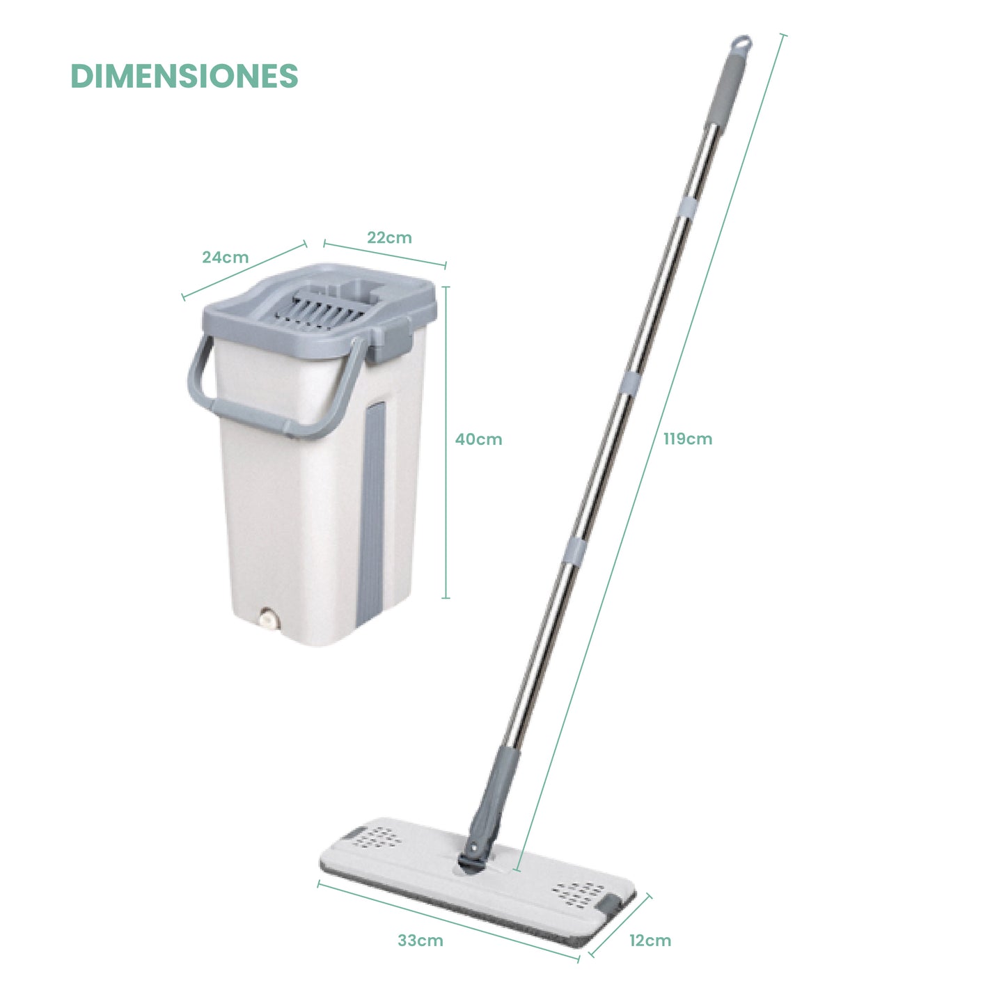 Mopa con Cabeza Rebotante Automática