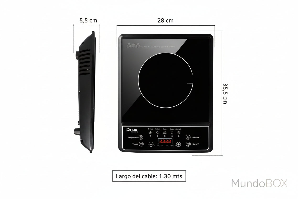 Anafe Eléctrico Vitrocerámico Portátil – 1 Hornalla Potente para Cocinar en Cualquier Lugar