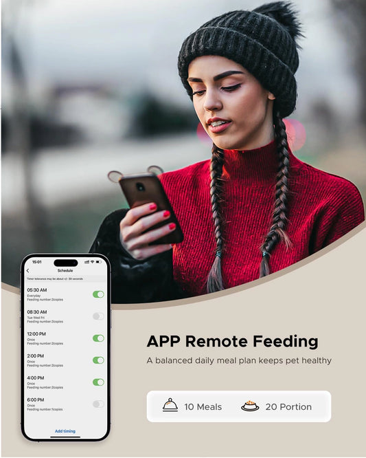 Alimentador Inteligente PETULTRA con Cámara HD