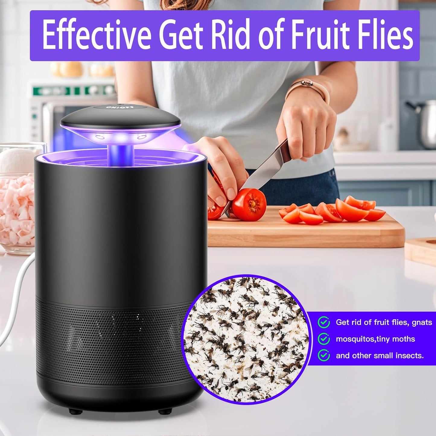 Trampa Eléctrica para Mosquitos y Moscas (sin químicos)