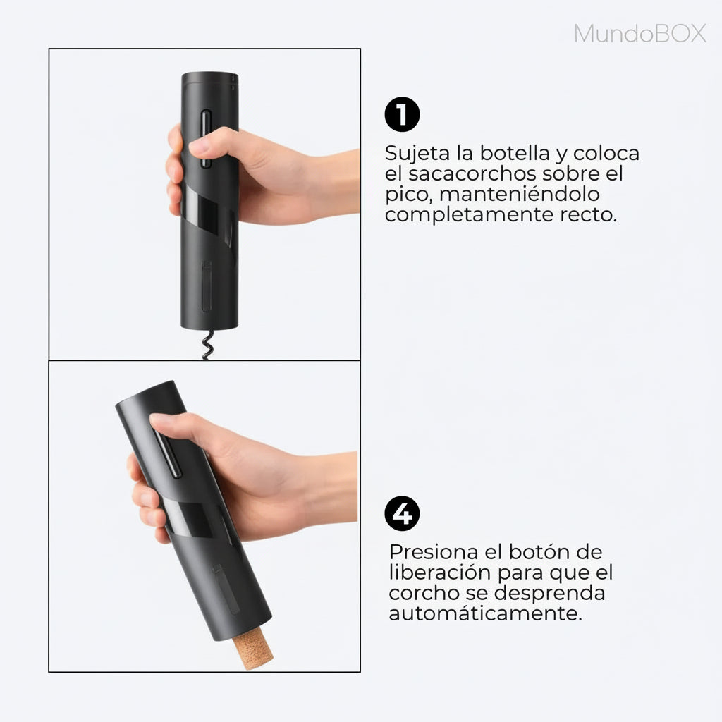 Sacacorchos Automático Eléctrico con Accesorios – Destapá tu Vino en Segundos