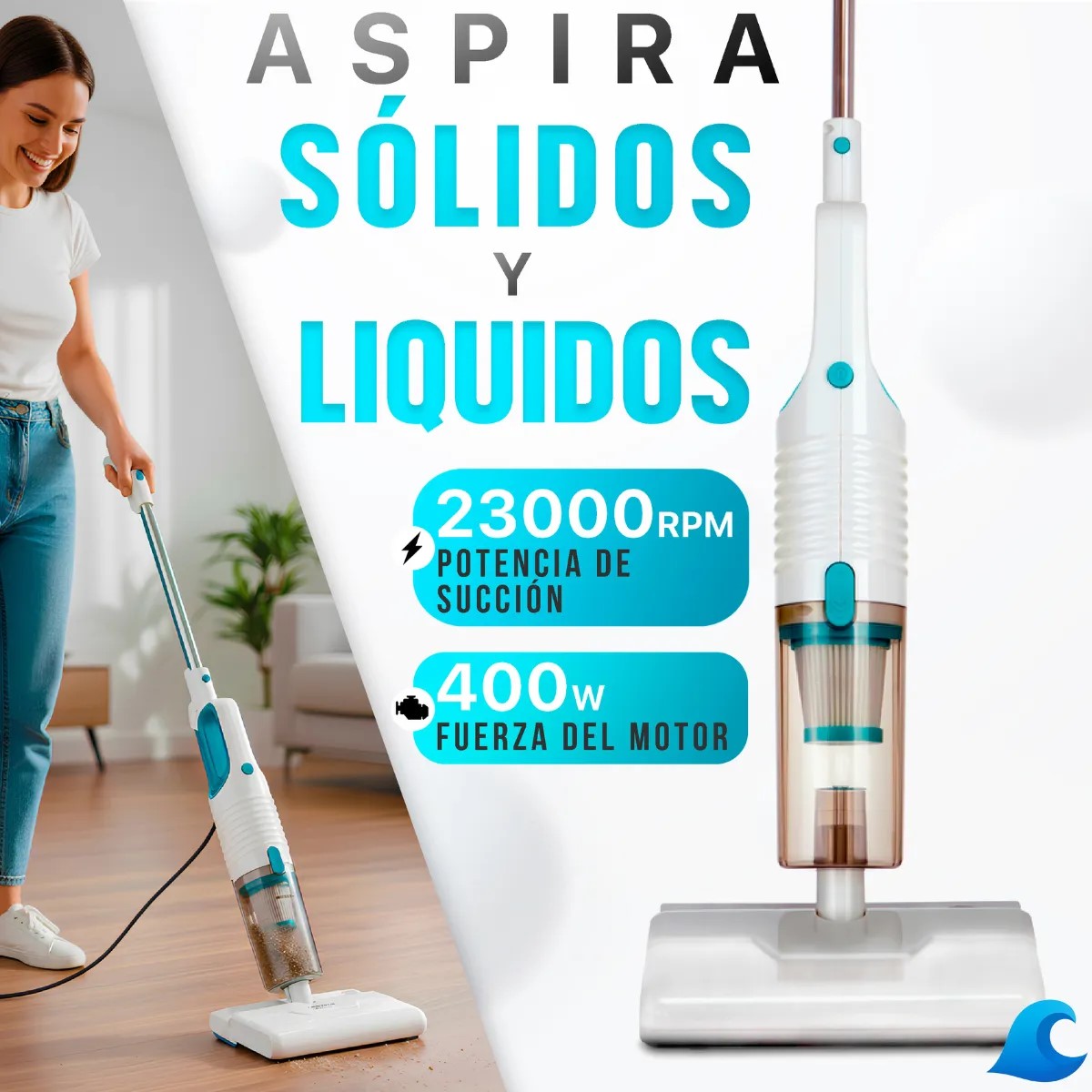 Aspiradora 2 en 1 (Vertical y de Mano)