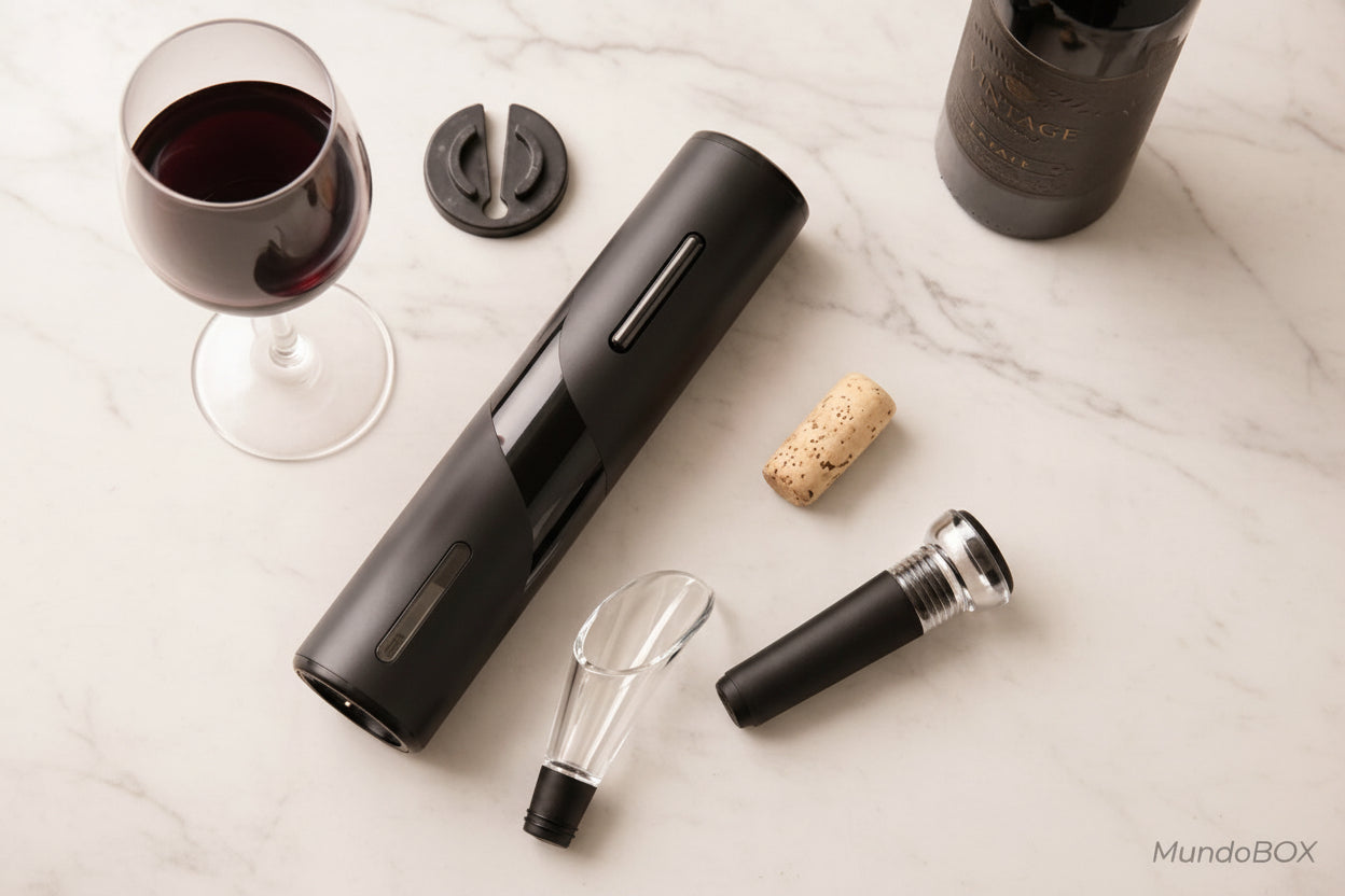 Sacacorchos Automático Eléctrico con Accesorios – Destapá tu Vino en Segundos