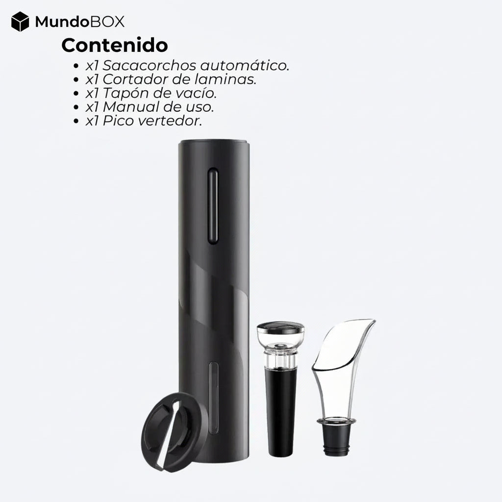 Sacacorchos Automático Eléctrico con Accesorios – Destapá tu Vino en Segundos
